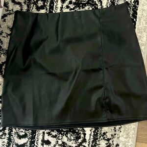 Old Navy Leather Black Mini Skirt